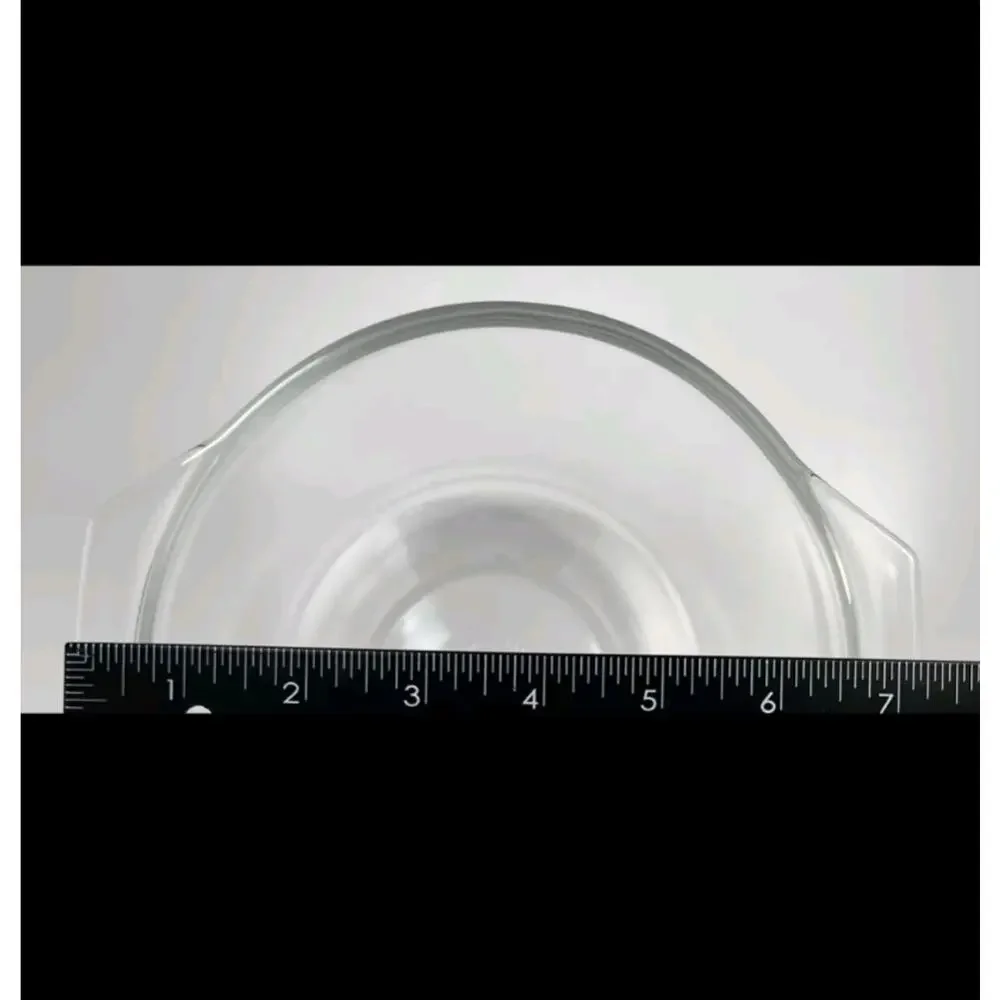 Pyrex #343 Clear Glass 70's Mixing Bowl Straight Sides 1.5 Quart Ovenware USA